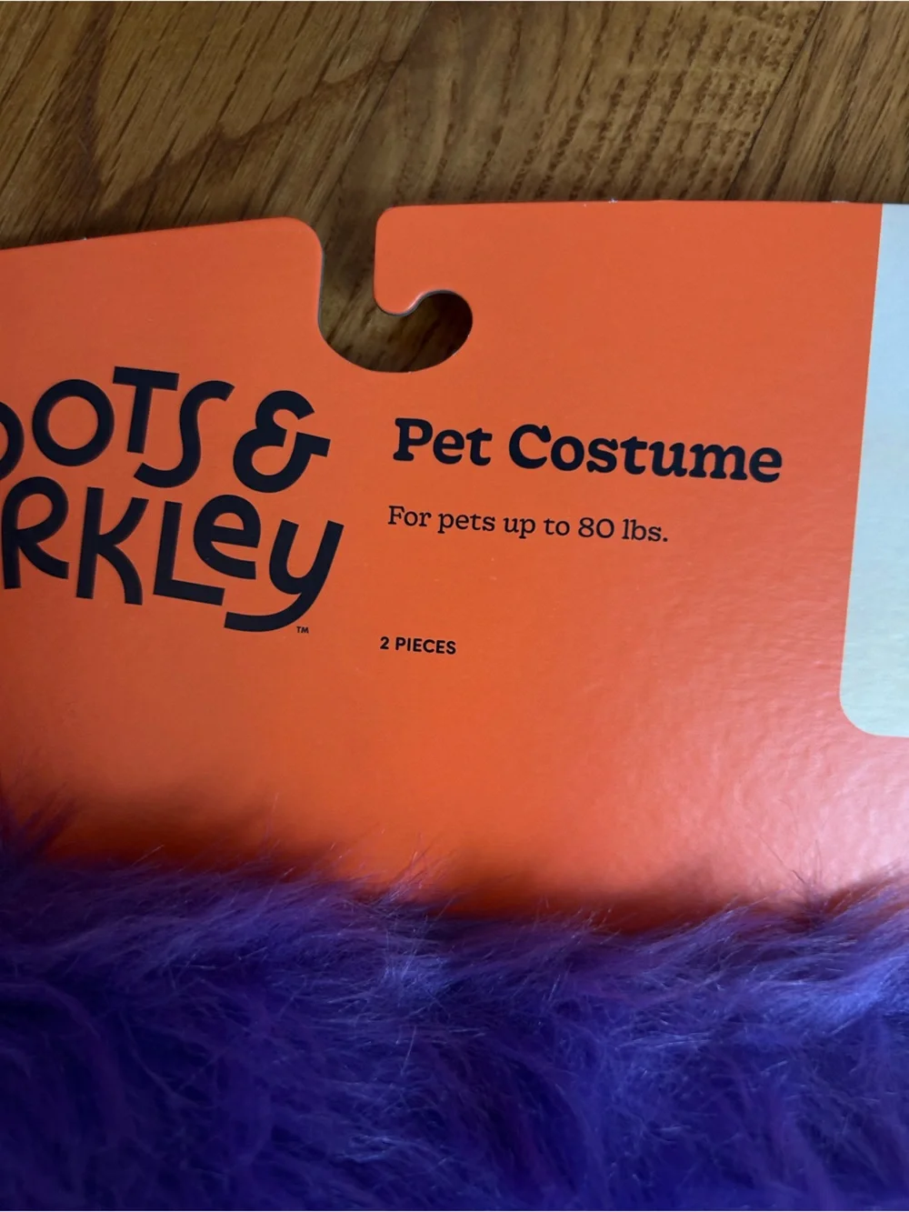 Boots & Barkley Purple and Orange Fuzzy Spider Pet Costume large